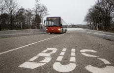 HOV-busbaan tijdelijk dicht