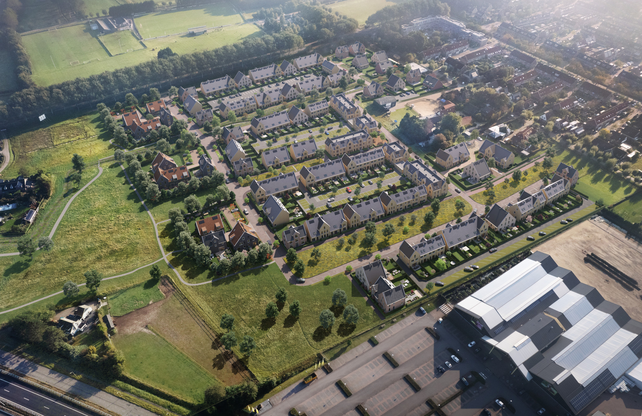 Start bouw woonwijk Hofgeest Buiten in Velserbroek