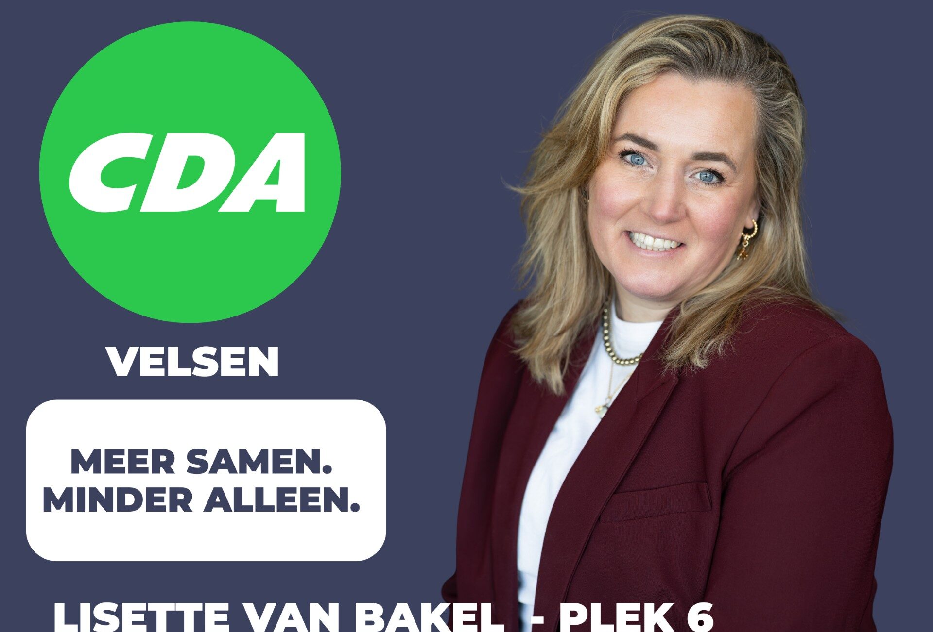 CDA Velsen: Meer samen. Minder alleen.