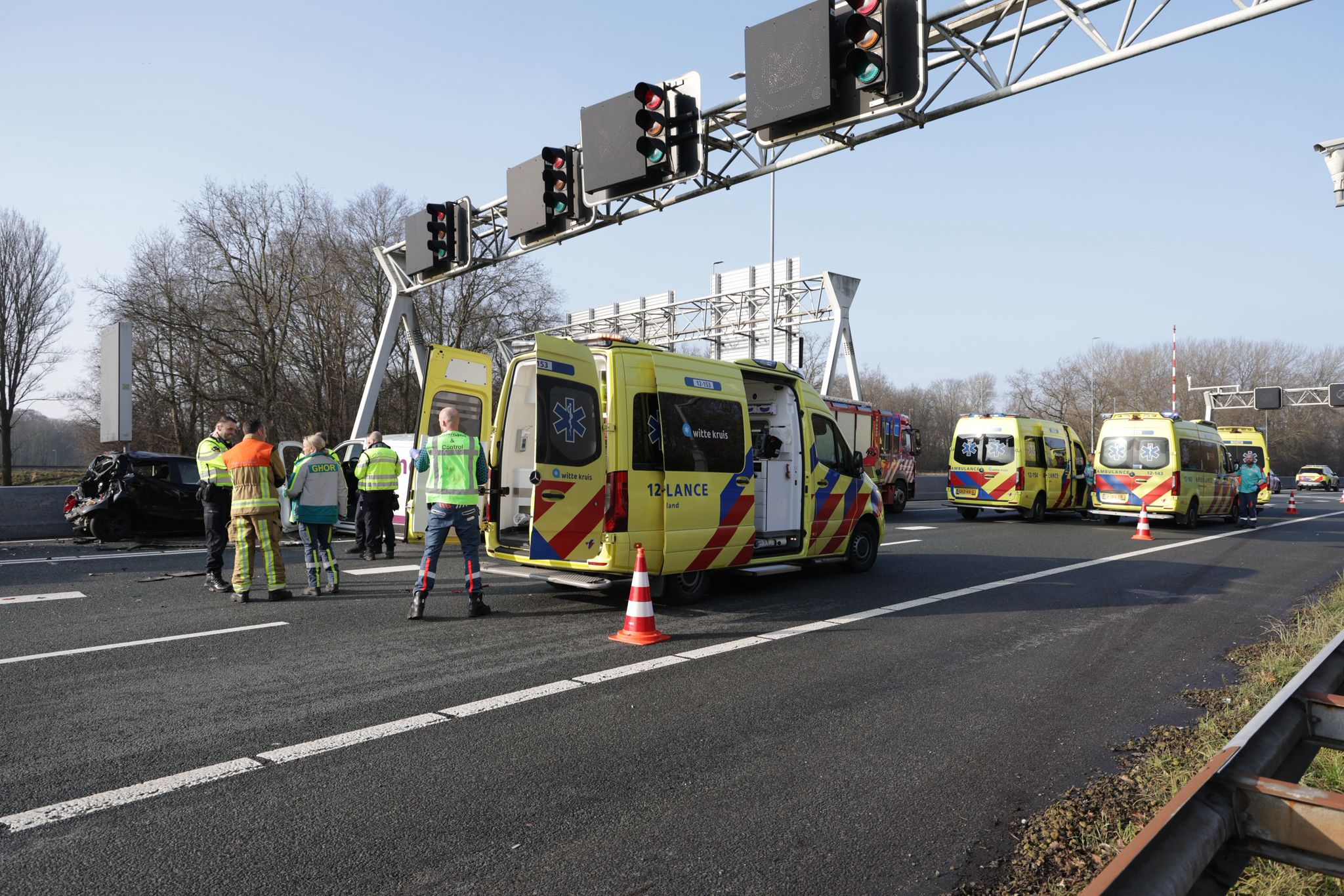 Groot ongeval A22 Velsen-Zuid